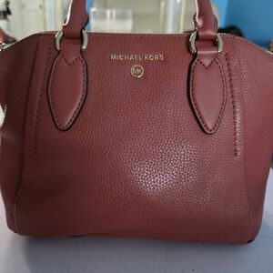 Michael Kors Red Leather Satchel